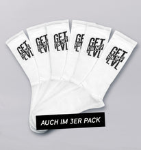 Lade das Bild in den Galerie-Viewer, Socken &quot;Get on my LVL&quot; - Weiß
